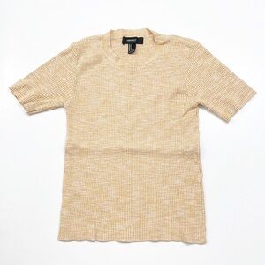 Forever 21 gold ribbed knit sweater